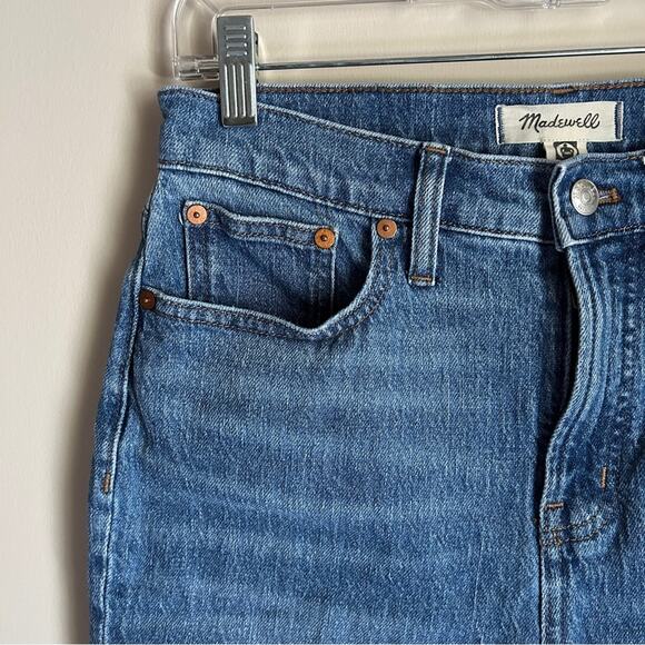 ✨ Madewell Regular Wash “The Perfect Vintage” Raw Hem High Rise Jeans Sz 27P - Picture 4 of 12